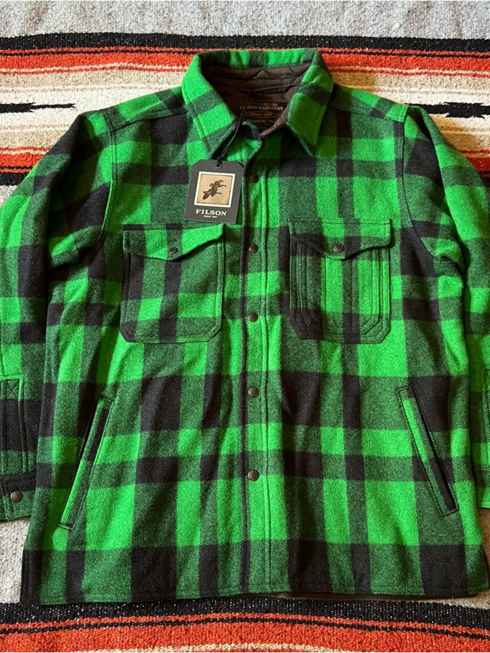 Filson "Acid Plaid" Mackinaw Wool Jac Shirt | Rare Limited Edition - Picture 4 of 16